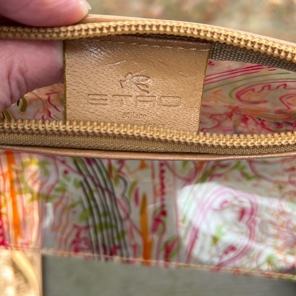 Etro Paisley Clear Vinyl Event Shoulder Bag and Makeup Case EUC - Picture 11 of 15